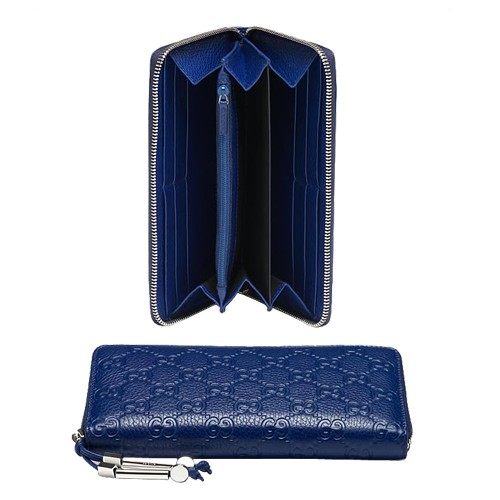 Bleu Gucci Continental Portefeuille Détail Mors